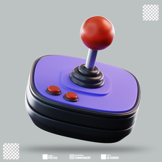 3D Illustration Retro Joystick 3