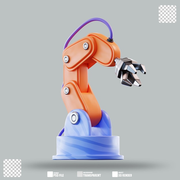 3D-Illustration Robotik 3