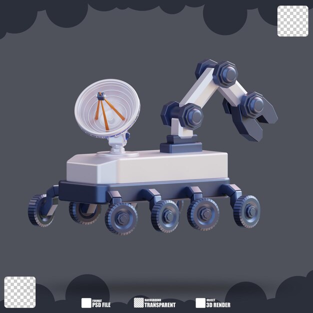 PSD 3d illustration rovers spatiaux 2