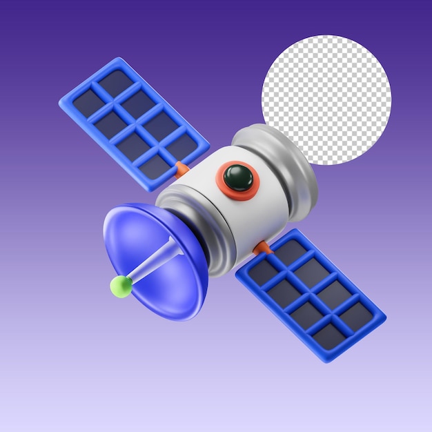 3D Illustration Satellite in Space