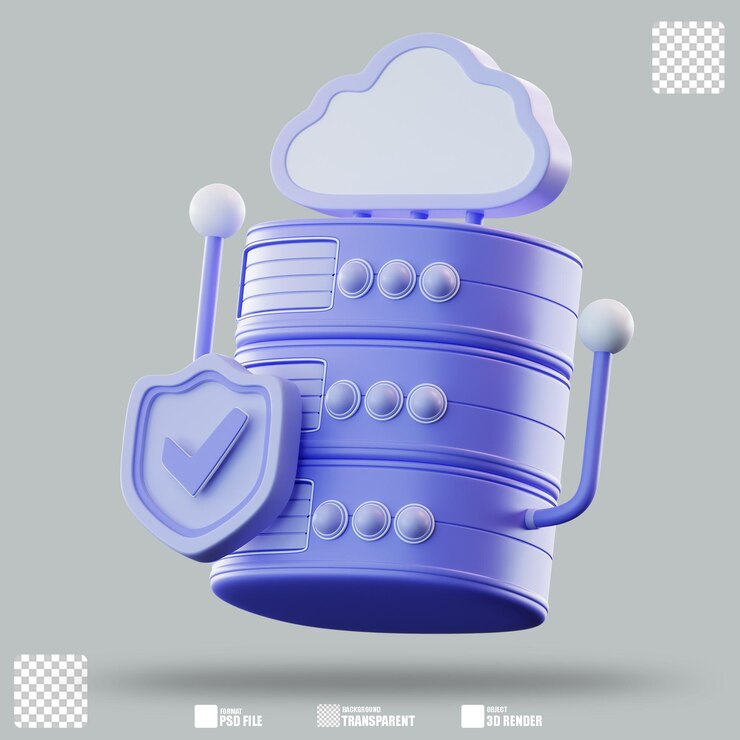 PSD 3d illustration server security 2 (securezza del server 3d)