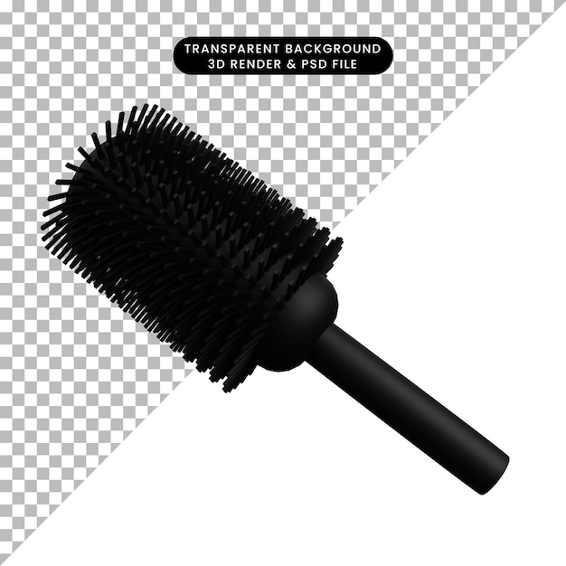 3d Illustration Simple Icône Objet De Beauté Peigne à Cheveux