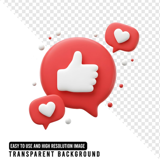 3D-Illustration sozialer Medien wie Ikonen