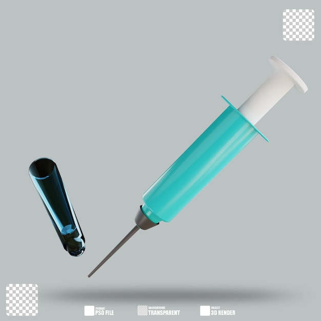 PSD 3d-illustration spritze 3