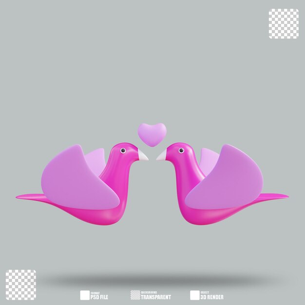 PSD 3d-illustration valentinstag 3