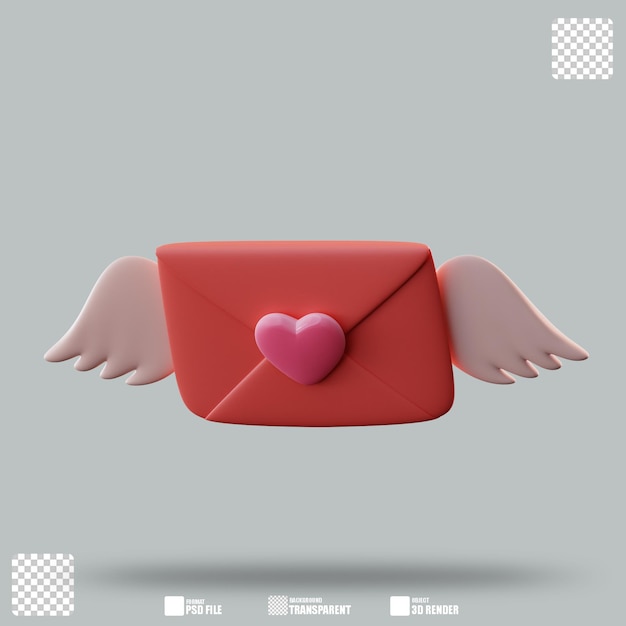 3D-Illustration Valentinstagsbotschaft 2