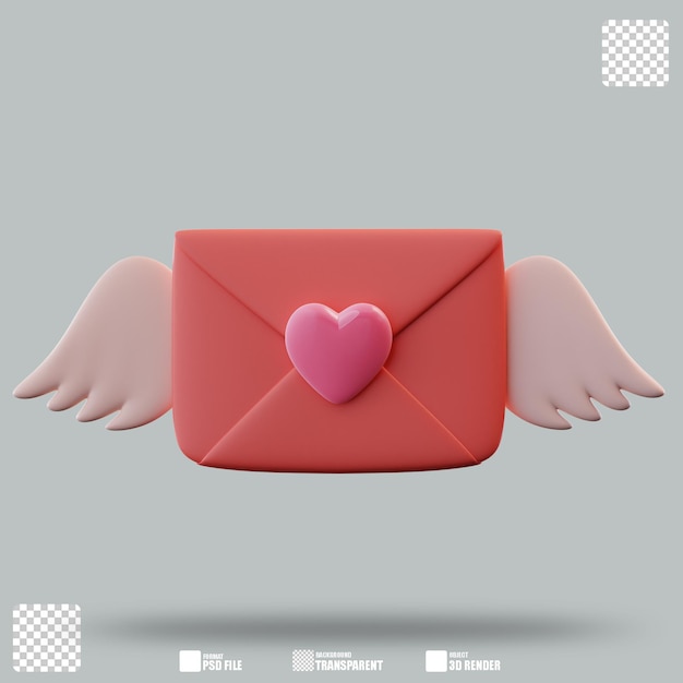 3D-Illustration Valentinstagsbotschaft 2
