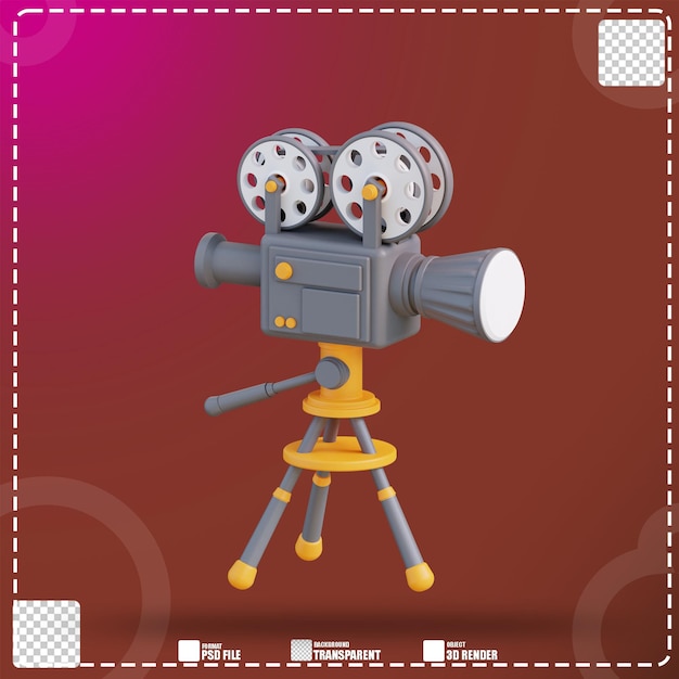 3D-Illustration Videoaufnahme Kamerarolle 2