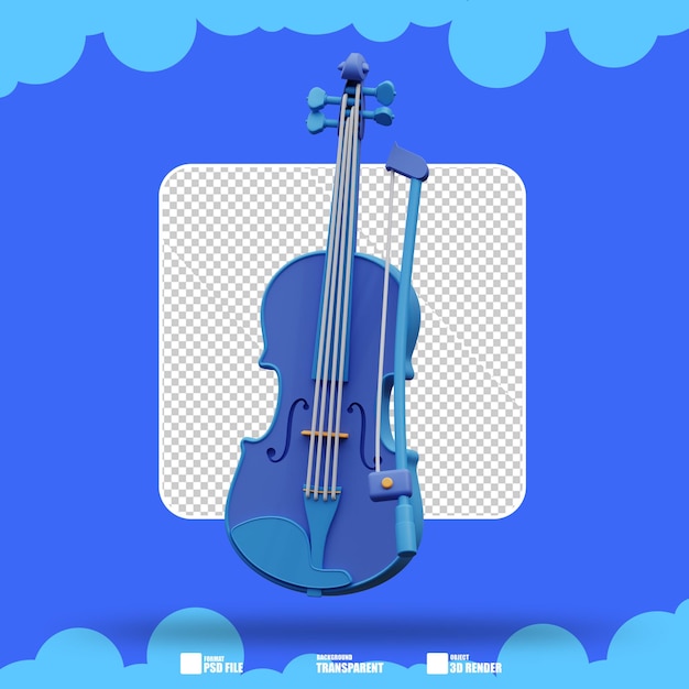 3d, Illustration, Violon, 2