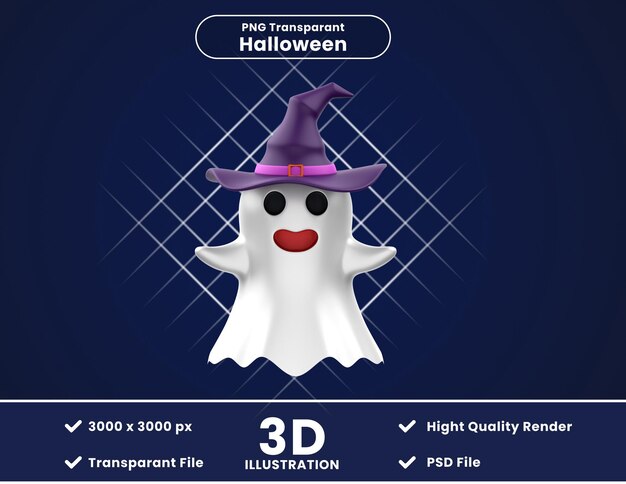 3d-illustration von ghost hat