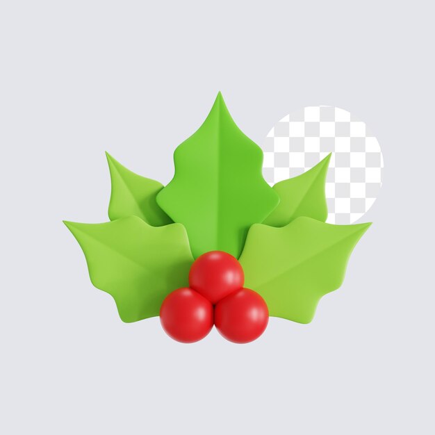 3D-Illustration von Mistel für Weihnachten