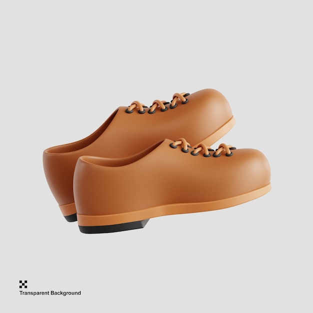 3d-illustration von vaterschuhen