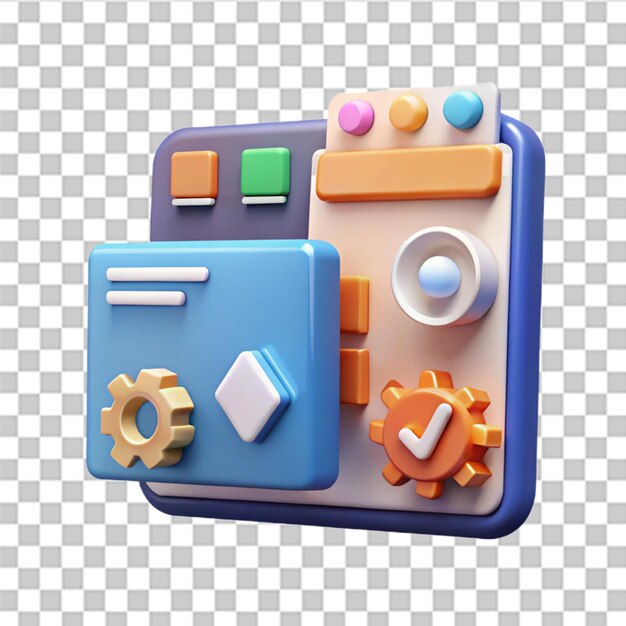 3D-Illustration Webentwicklung Konzept Programmierung und Codierung digitaler Lösungen