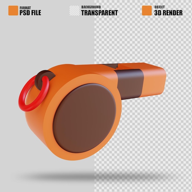3D illustration whistle suitable for camping