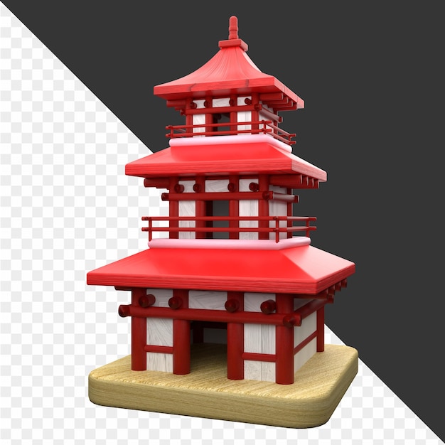 PSD 3d-illustrationen aus japan