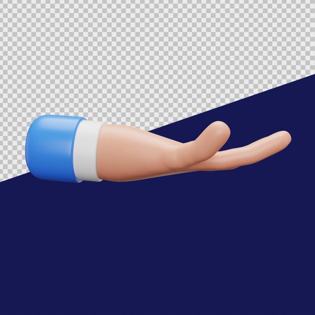 3D-Illustrationen für Spendenhandgesten