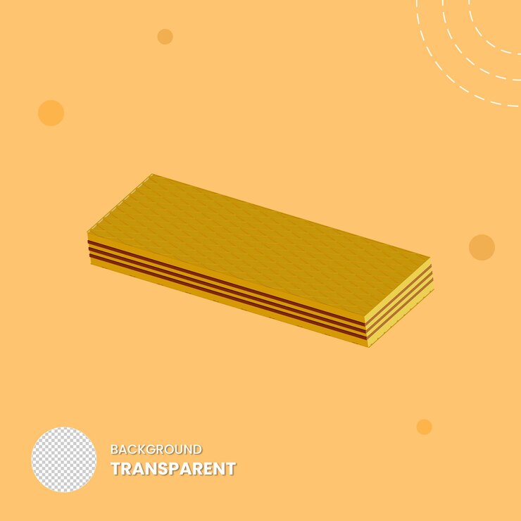 PSD 3d-illustrations-wafer-objekt mit transparentem hintergrund