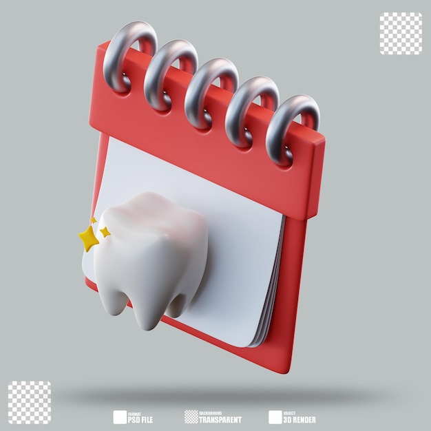 3D-Illustrations-Zahnkalender 3