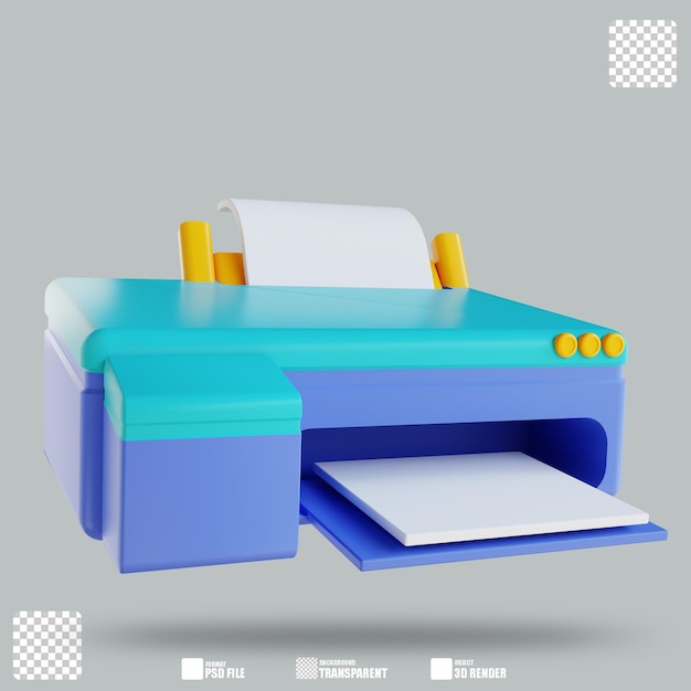 PSD 3d-illustrationsdrucker