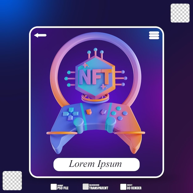 3d-illustrationsspiele ethereum nft