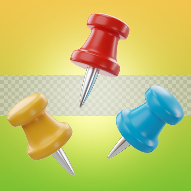 3D-Illustrationsstifte des Symbols „Zurück zur Schule“.