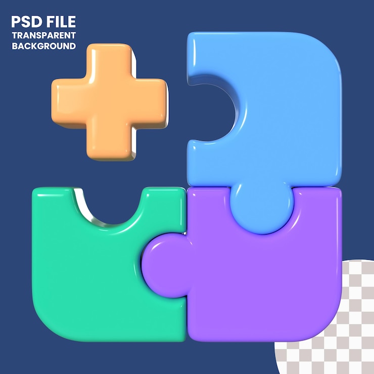 PSD 3d-illustrationssymbol der erweiterung