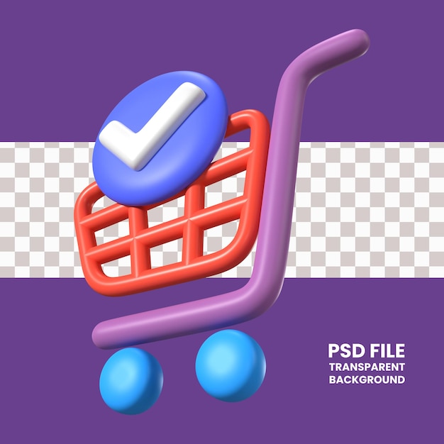 3D-Illustrationssymbol für den Bestellvorgang