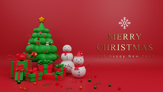 3d illustrazione buon natale concetto vuoto background