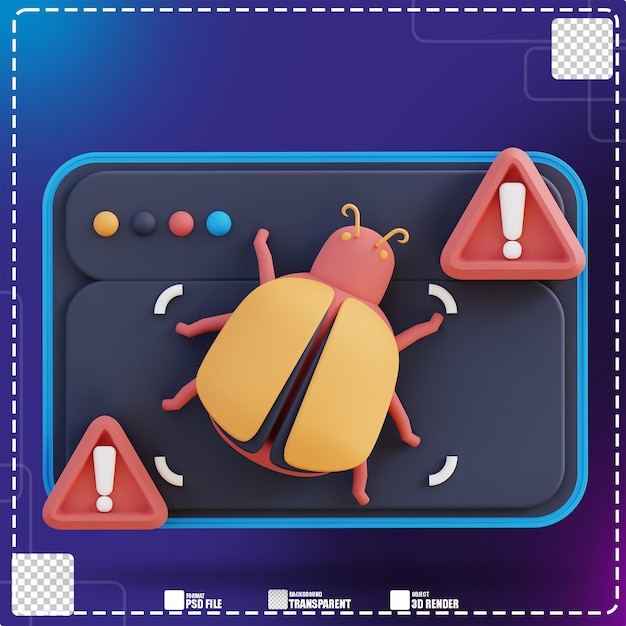 3d illustrazione del web infetto da cyber virus 2