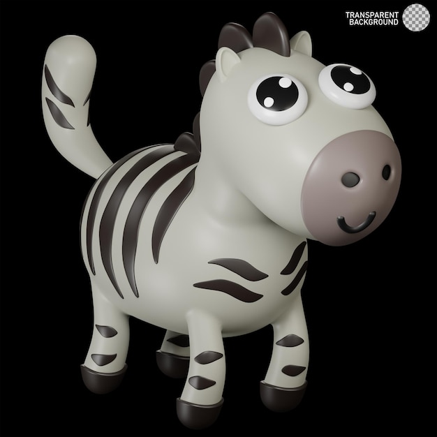 3d illustrazione della zebra