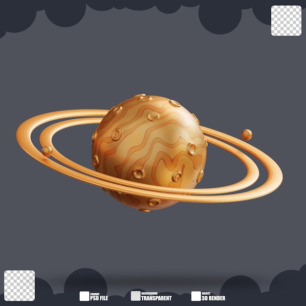 3d illustrazione di Saturno 2