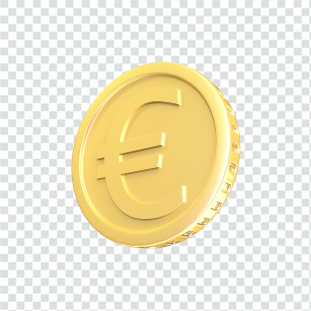3d illustrazione moneta in euro icona denaro isolato 3d rendering