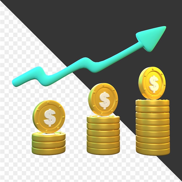 3D ilustrace financí