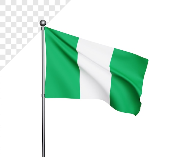 3d ilustración de la bandera de nigeria