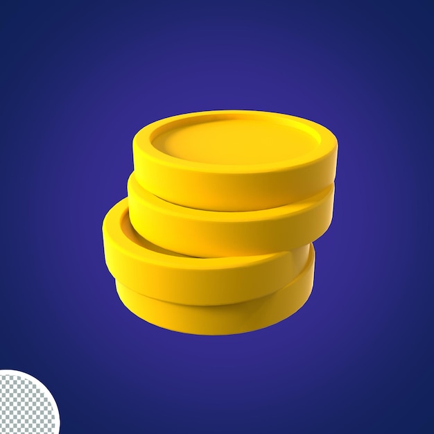3d ilustración dólar moneda pila icono dinero 3d render