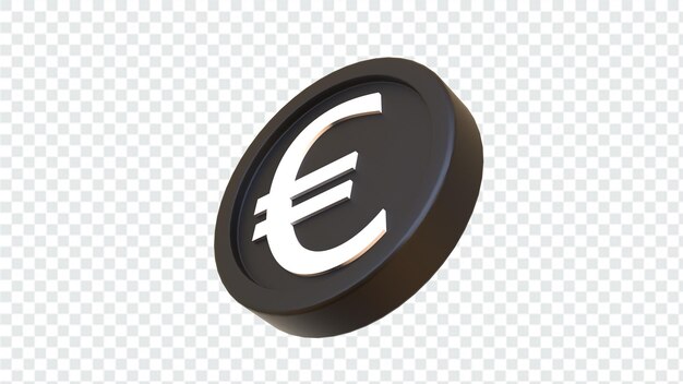 3d ilustración euro moneda icono dinero 3d render