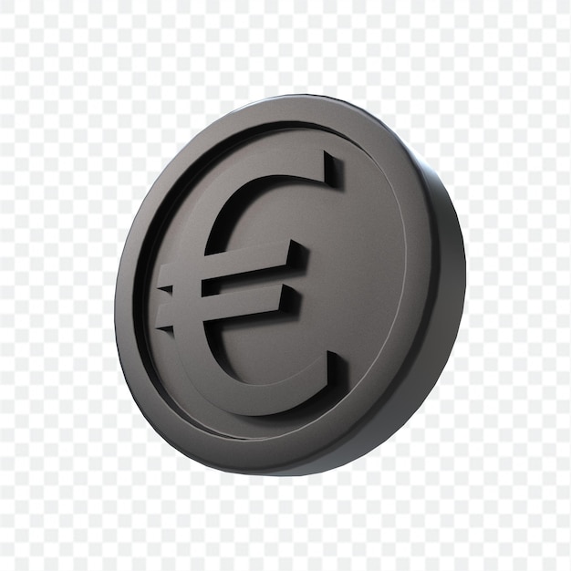3d ilustración euro moneda icono dinero 3d render