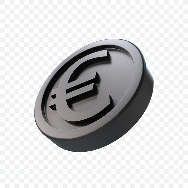3d ilustración euro moneda icono dinero 3d render