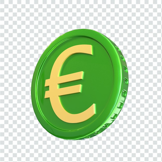 3d ilustración euro moneda icono dinero 3d render
