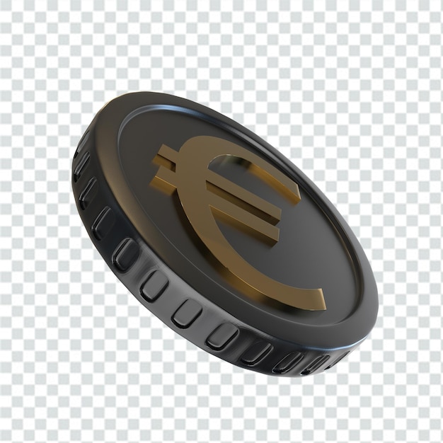 3d ilustración euro moneda icono dinero 3d render