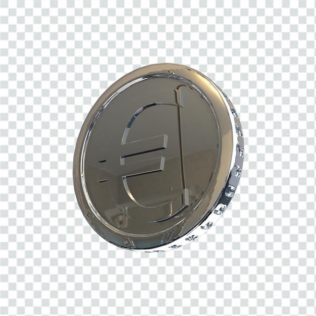 3d ilustración euro moneda icono dinero 3d render