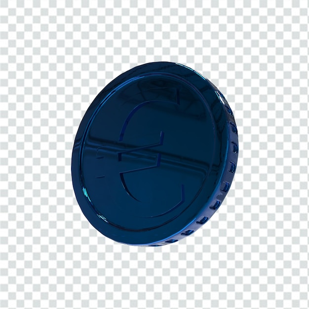 3d ilustración euro moneda icono dinero aislado 3d render