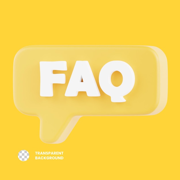 3D Ilustration FAQ Chat
