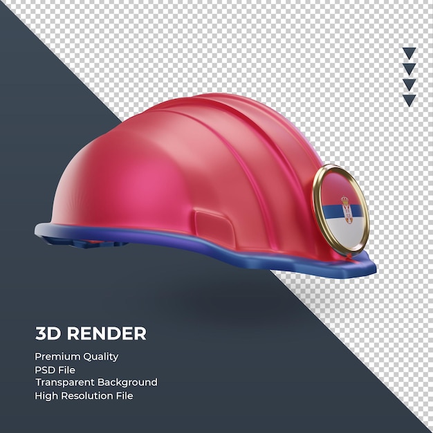 3d-ingenieur serbien flagge rendering linke ansicht