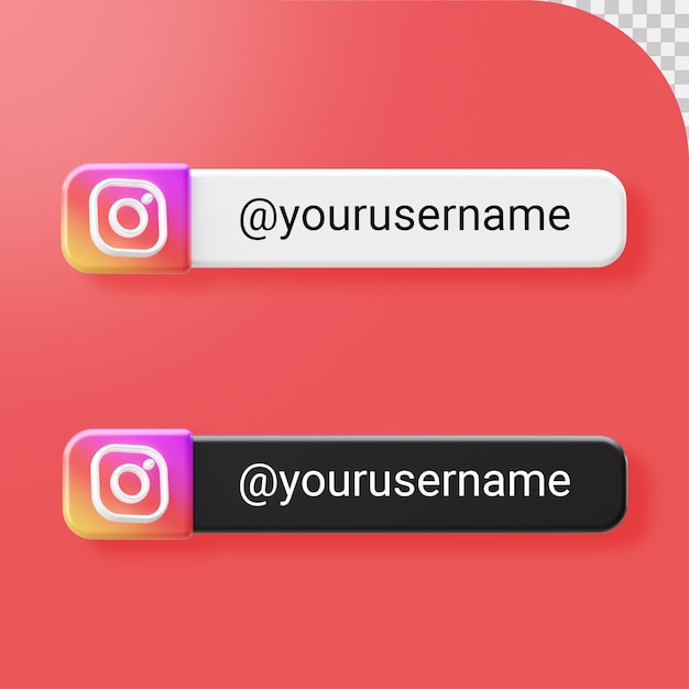 PSD 3d instagram troisième bannière inférieure