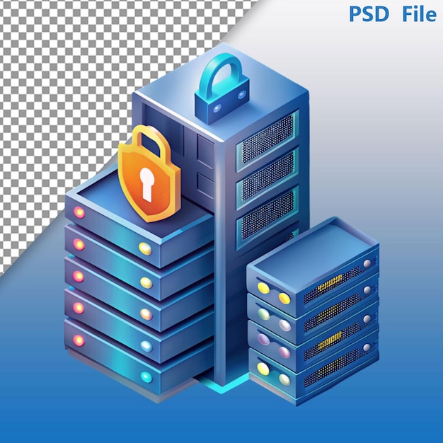 PSD 3d-internet-sicherheitsabzeichen