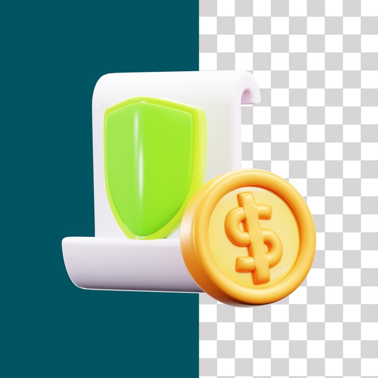 PSD 3d inversión en seguros ilustración