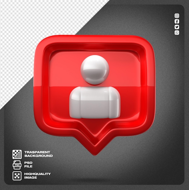 PSD 3d isolated icon with people