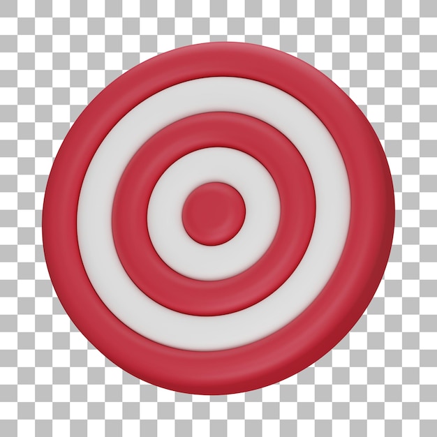 3d isolated render of target icon psd