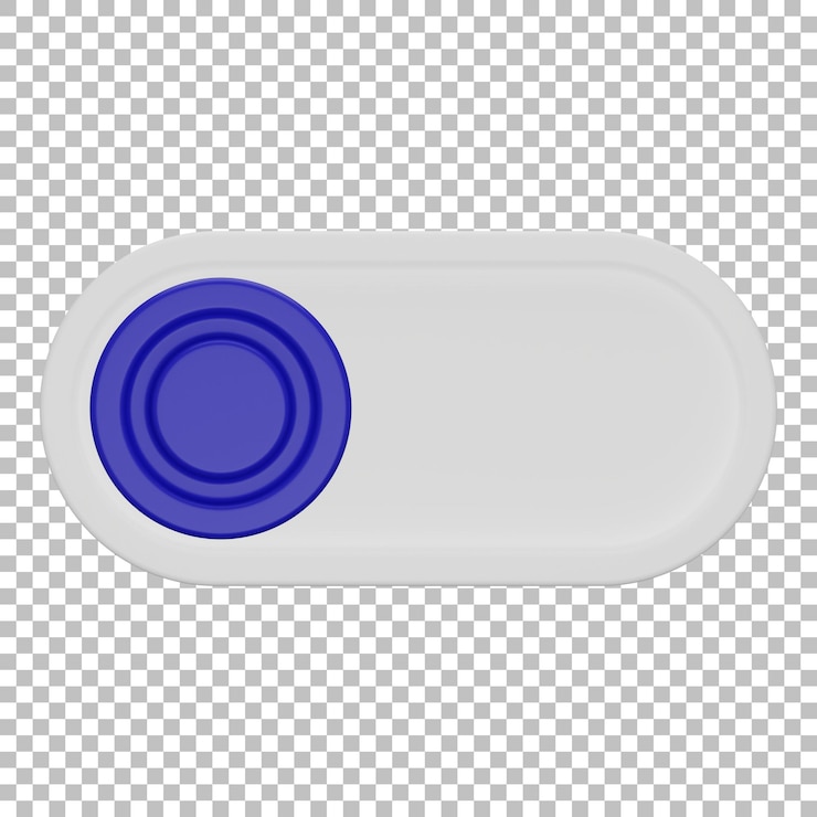 PSD 3d isolated render of toggle button icon psd